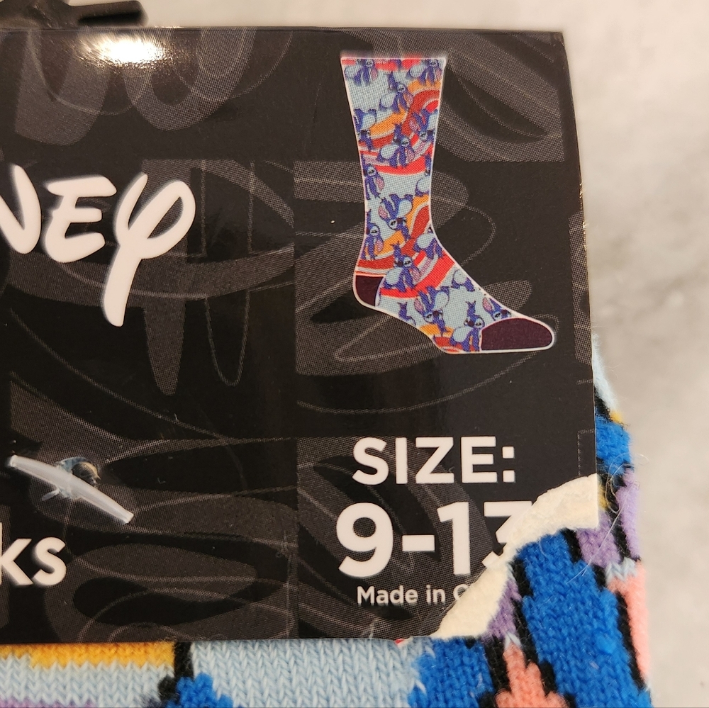 Disney's Stitch Crew Socks Adult's (Size 9-13) - Picture 2 of 3